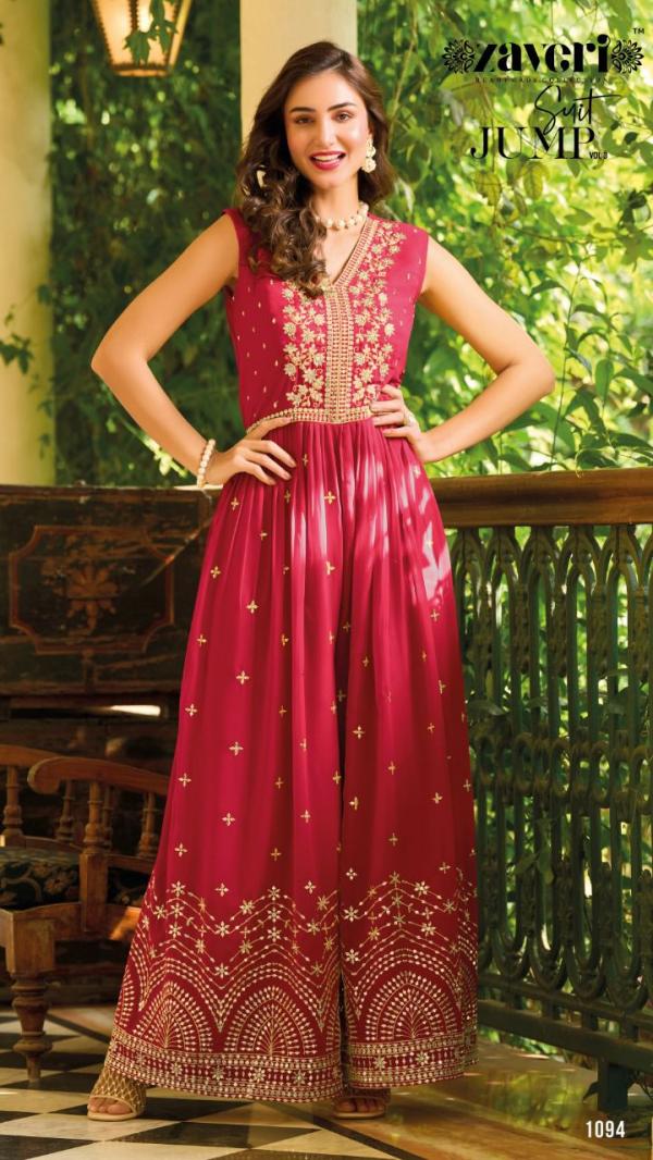 Zaveri Jump Suit 3 Georgette  New Stylist Wear Collection